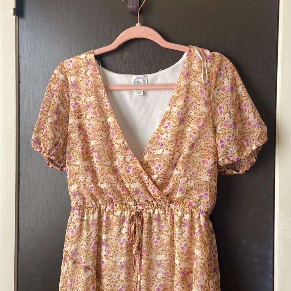 Blue Rain Floral Dress - Image 2