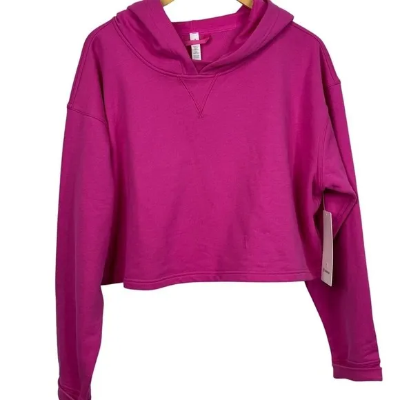 Lululemon All Yours Cropped Terry Hoodie Sonic Pink Plus Size‎ 18 NWT - Image 2