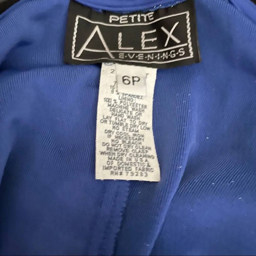 Alex Evenings Blue Sparkle Long Dress - Image 6