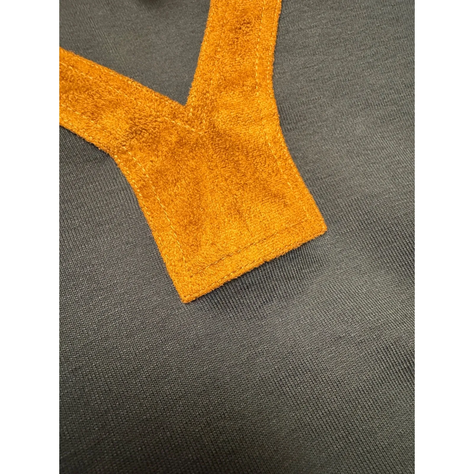 Lauren Ralph Lauren Tunic Top Blouse Womens Large Suede Trim Neck Black - L - Image 9