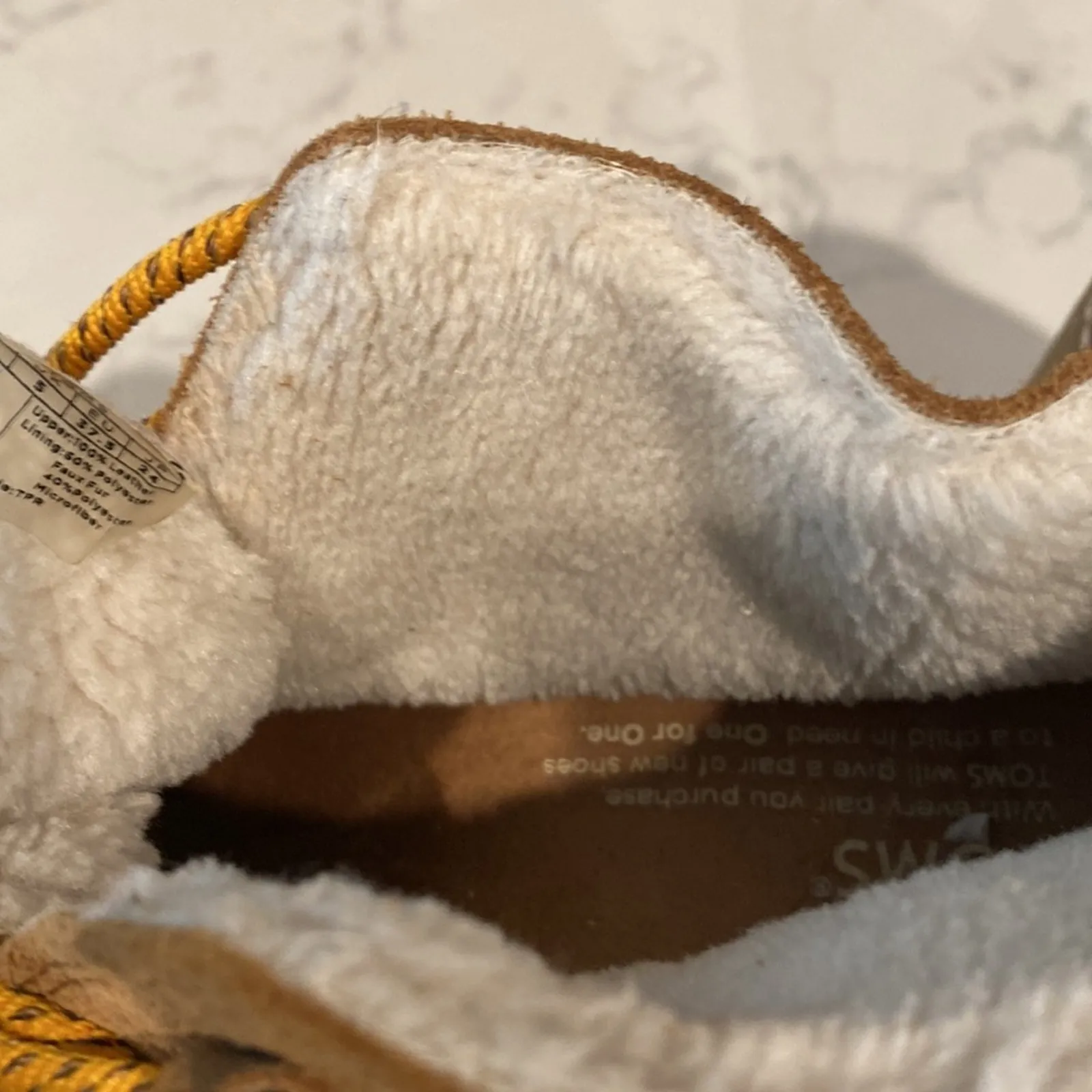 Toms Kala Wedge Desert Booties suede Sherpa lined warm winter snow size 7 - Image 10