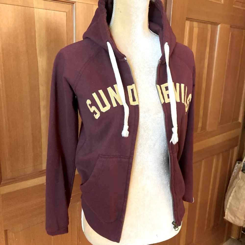 New w/o Tags, Women’s ASU Zip Up Hoodie. XS - Image 4