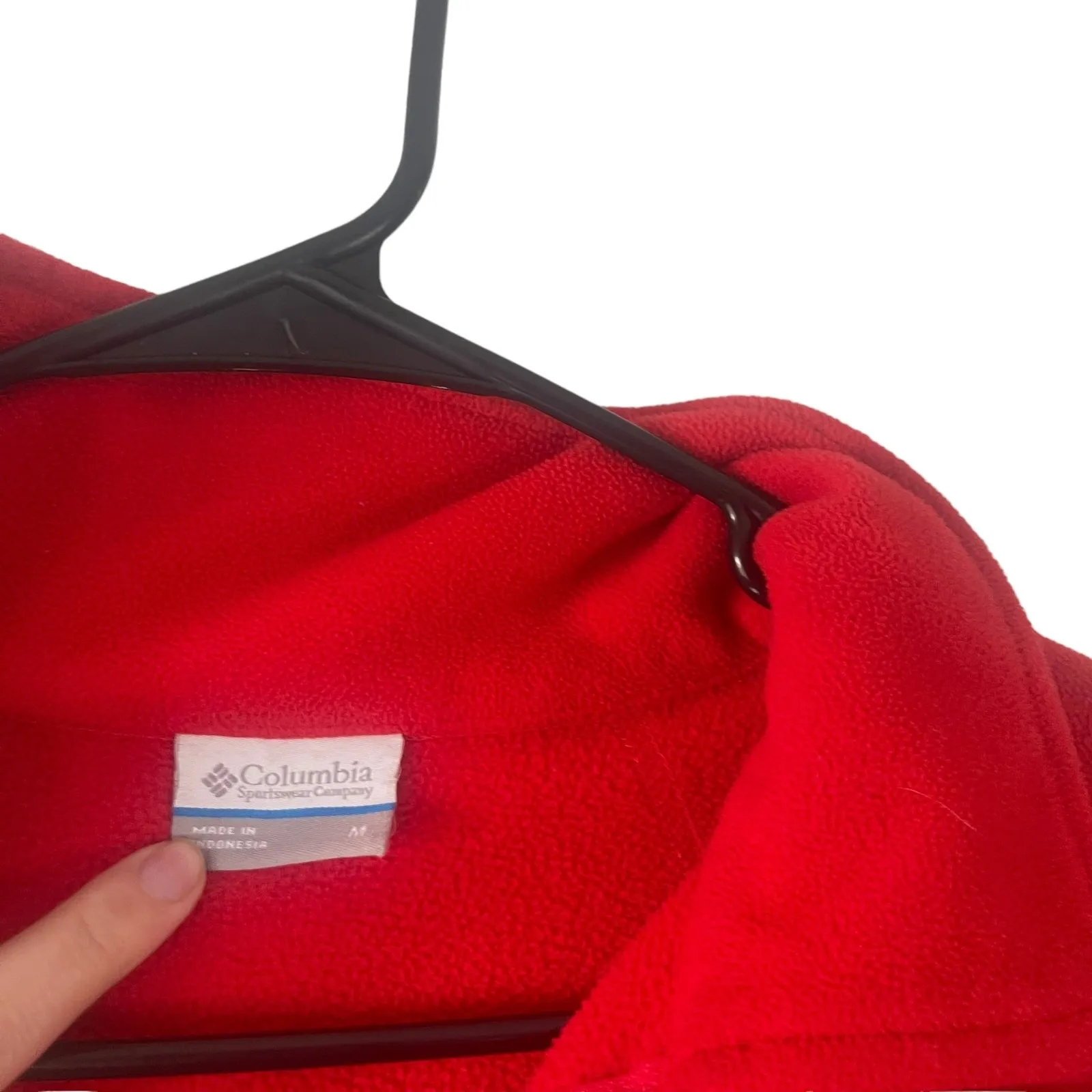 Columbia Women's Size Medium Red Full Zip Fleece‎ Sweater - Image 5