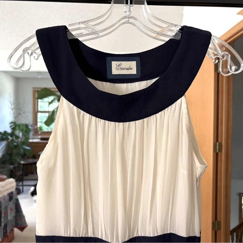 EMMELEE Navy & Ivory Sleeveless Dress - Image 2