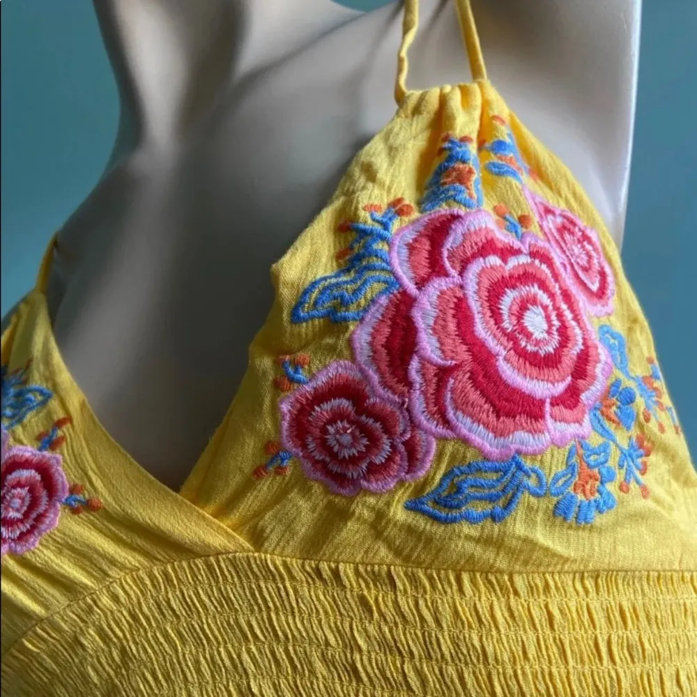 FOREVER 21 Yellow Multicolored Crochet Romper - Image 2