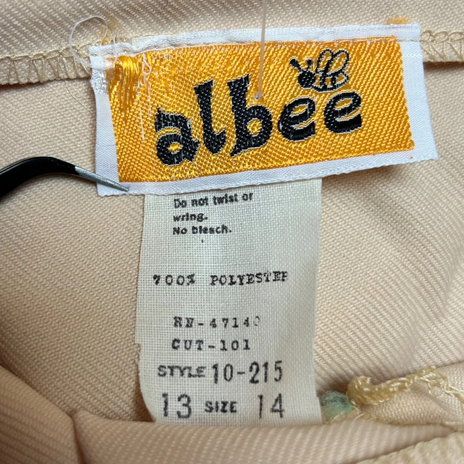 NEW VTG 60s 70s Womens Butter Yellow A - Image 7