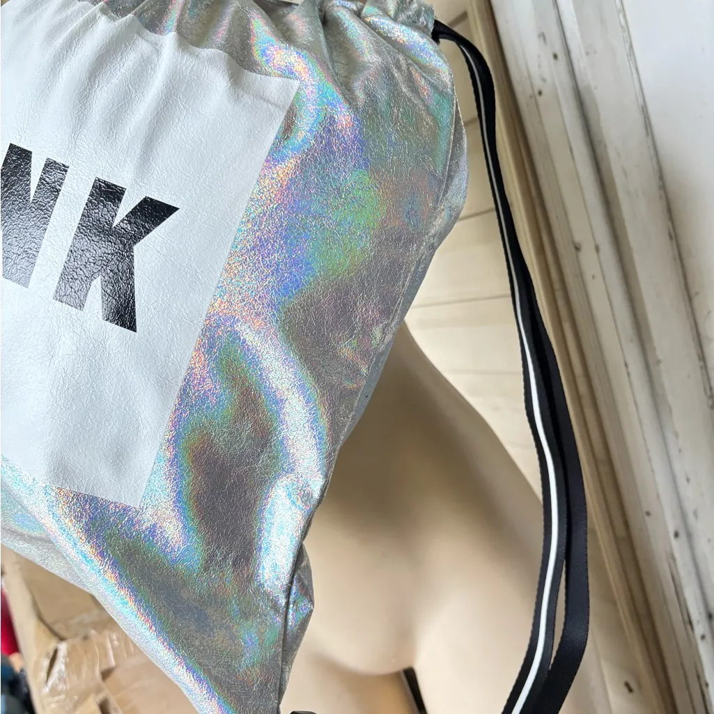 Pink victoria secret drawstring backpack tote bag - Image 5