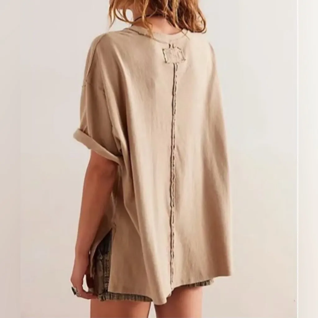 NWT Free People Phoenix Tee in Semolina - Image 3