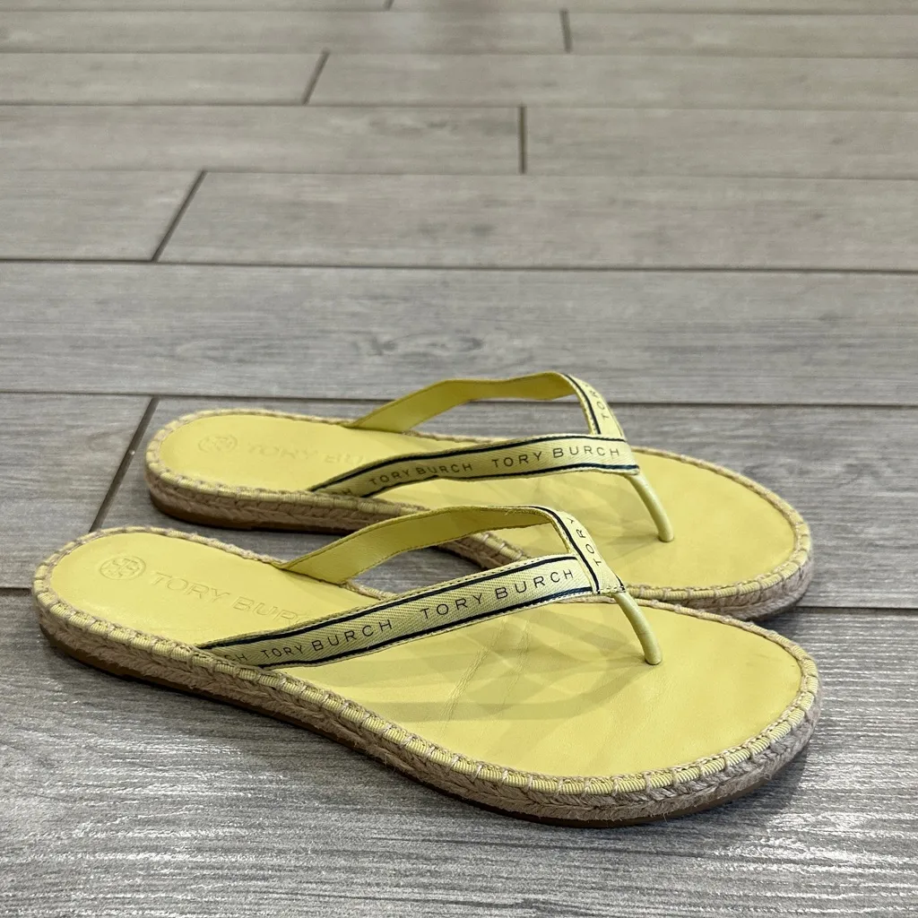 Tory Burch Ribbon Thong Espadrille Sandals - Image 2