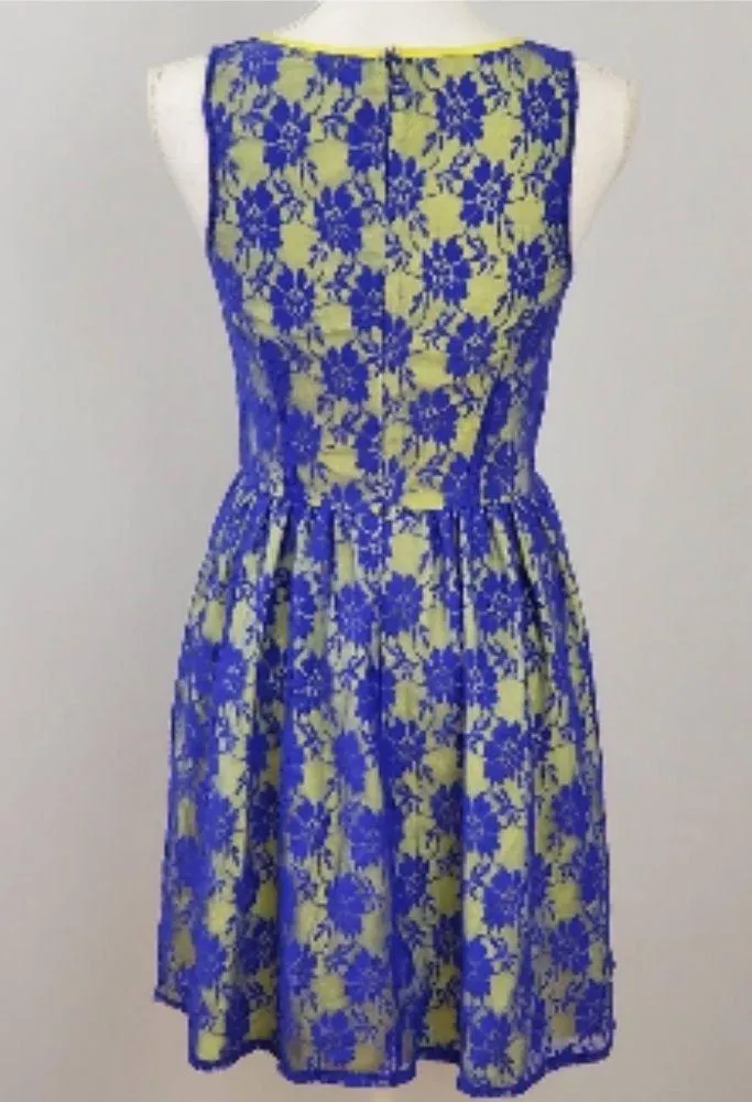 Mac + Jac Fit and Flare Dress Juniors Medium Lace Overlay Above Knee 33β Party Size undefined - Image 12