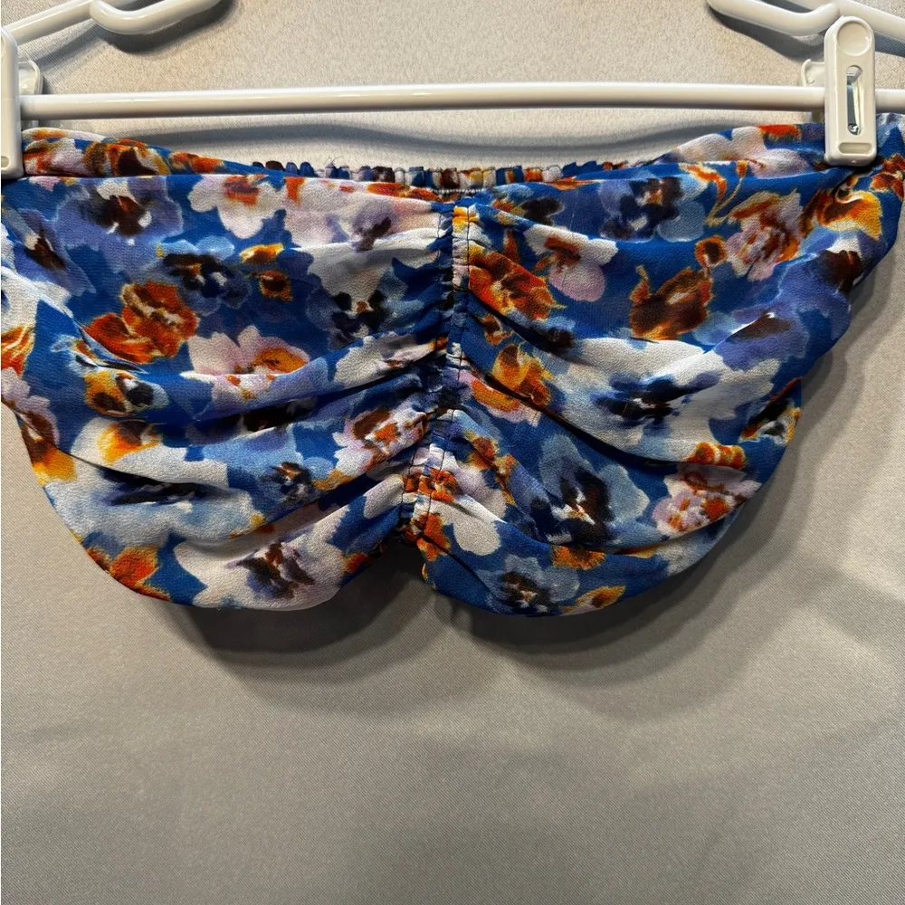 MISA Los Angeles smocked back puffy crop tube top size XS - Image 4