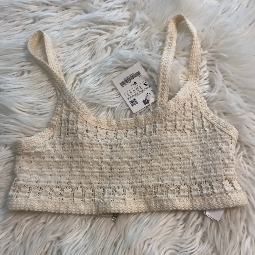 ZARA  Cream Knit Tank Top size S brand new bust 24” - Image 6