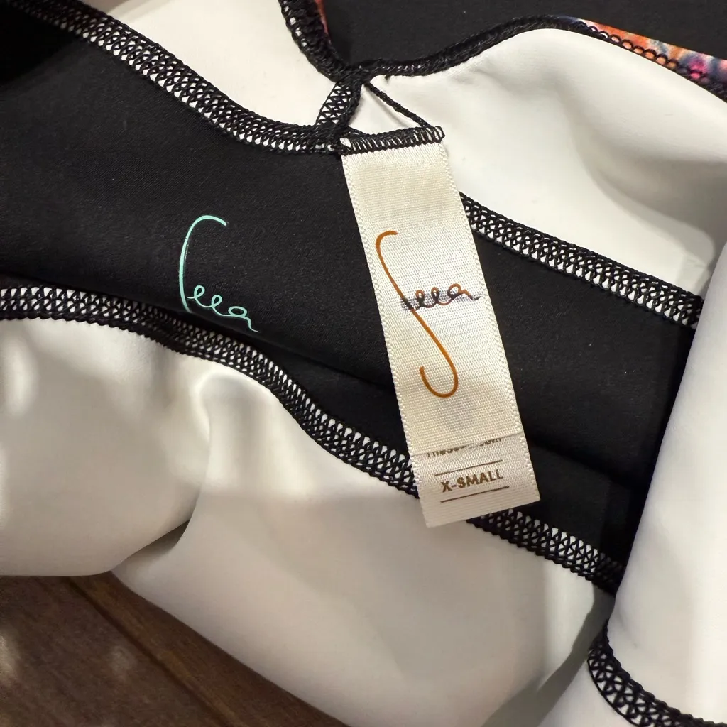 NWOT Free People Seea Black and White Swimsuit with Colorful Accents Pink Size XS - Image 8