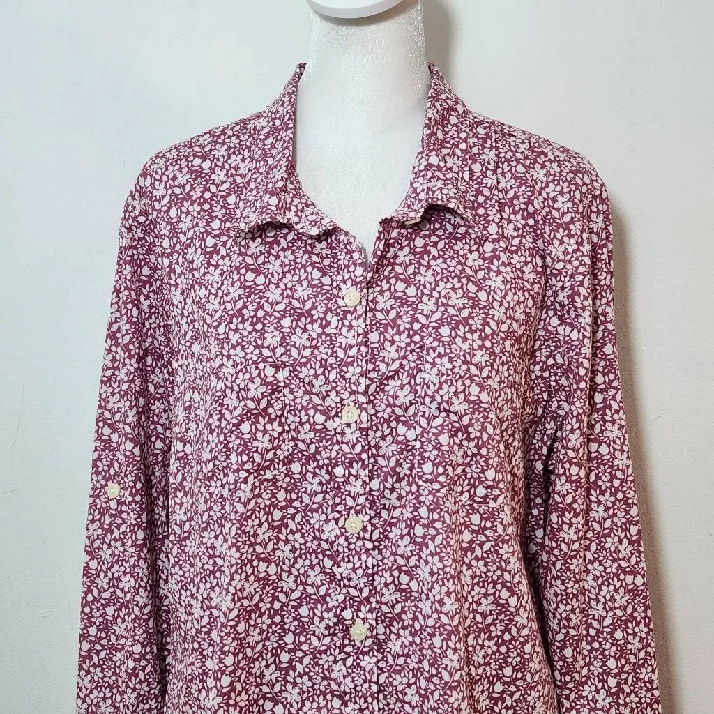 Mossimo Purple Floral Button - Image 2