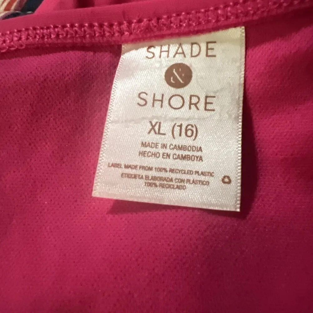 Shade & Shore Ring Detail Low Rise High Leg Hot Pink Bikini Bottom XL - Image 4