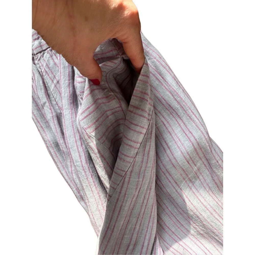 Anthropologie Elevenses Nantucket Linen Jumpsuit Lavender Lilac Sz 4 - Image 14