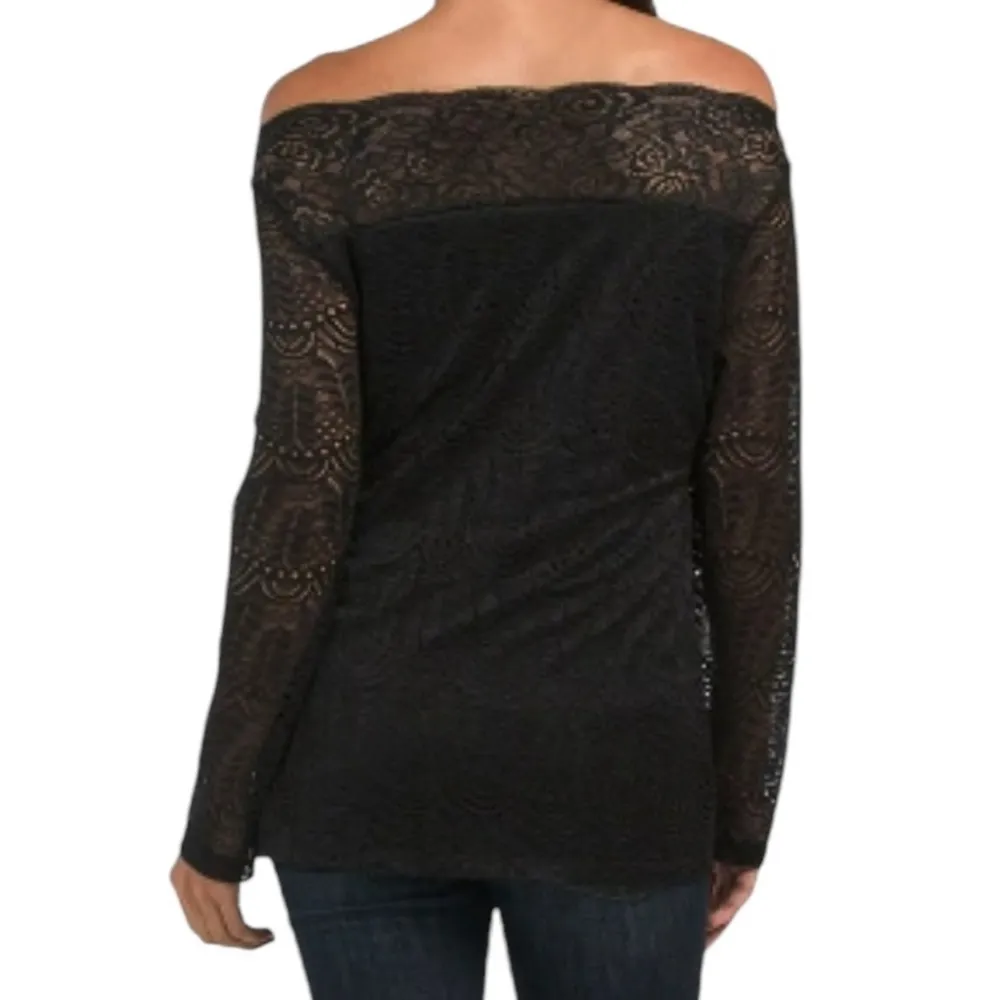 Adiva Lacey Long Sleeve Top Whimsygoth Romantic Womens Large Black NWT - Image 2