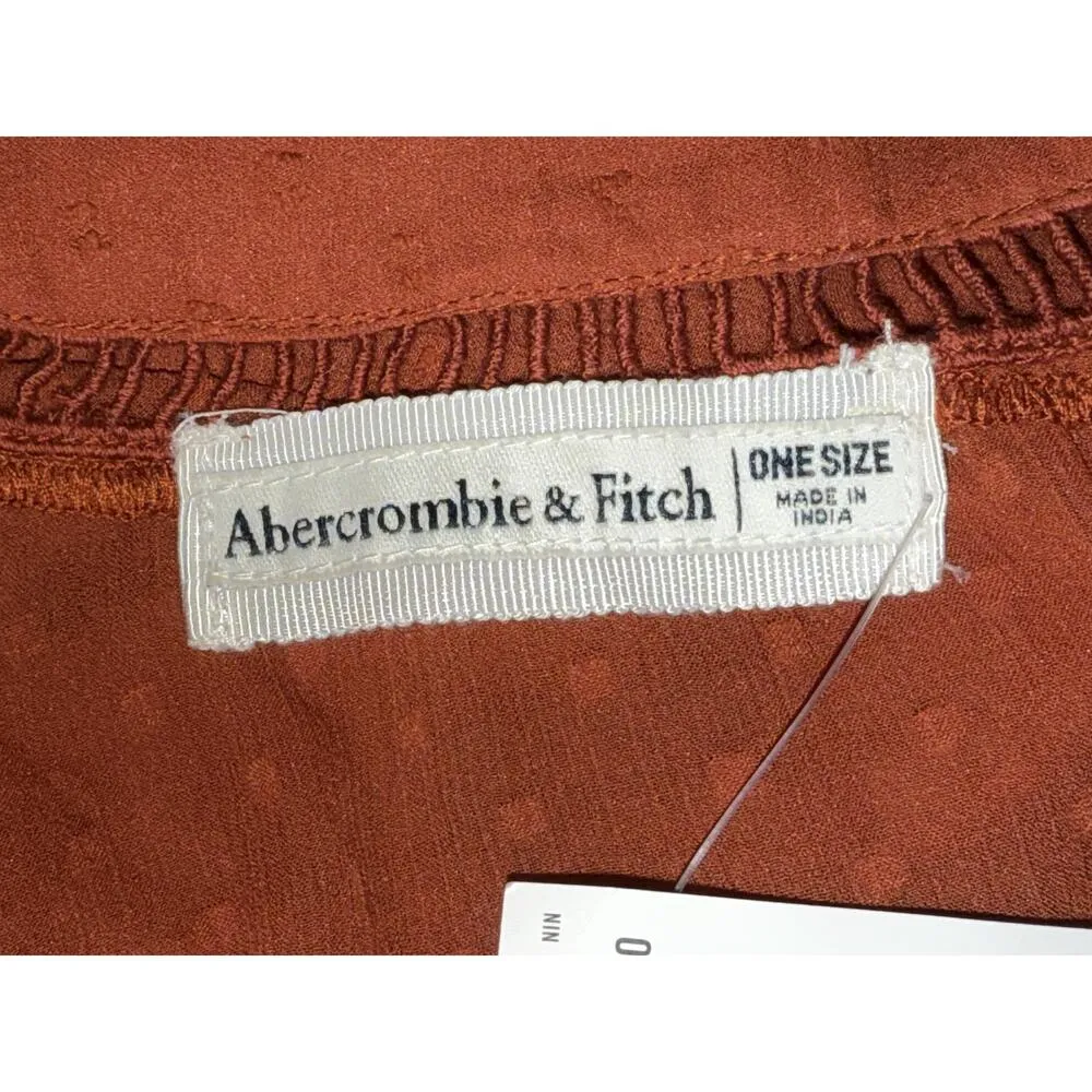 NEW NWT Abercrombie & Fitch Red Sheer Lace Polka Dot Boho Kimono Robe Size OS - Image 3