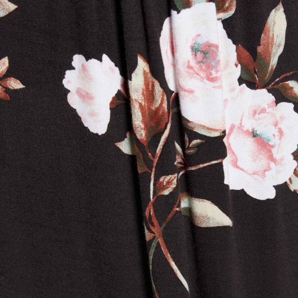 Loveappella Nordstrom Floral Print V-Neck Jersey Maxi Dress Size S New Reg $68. - Image 5