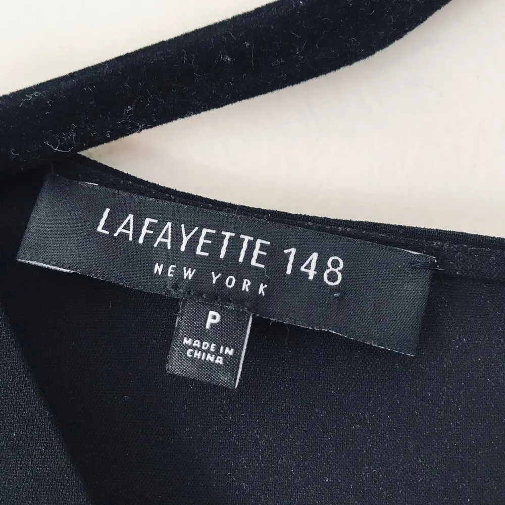 Lafayette 148 NY Velez Tiered Ruffle Sleeve Shift Crepe Dress Women Size P 0 2 - Image 8