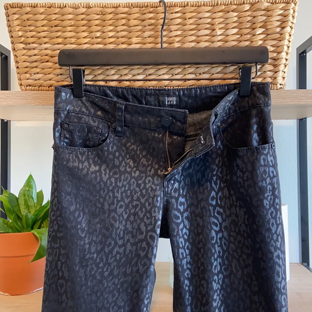David Kahn Subtle Leopard Black Jean, 27 - Image 6