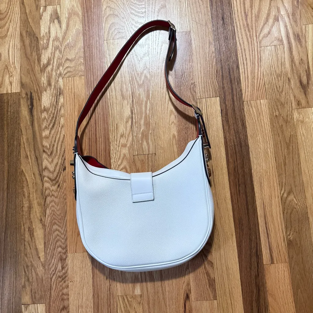 Christian Louboutin Small Carasky Crossbody Shoulder bag in white - Image 5