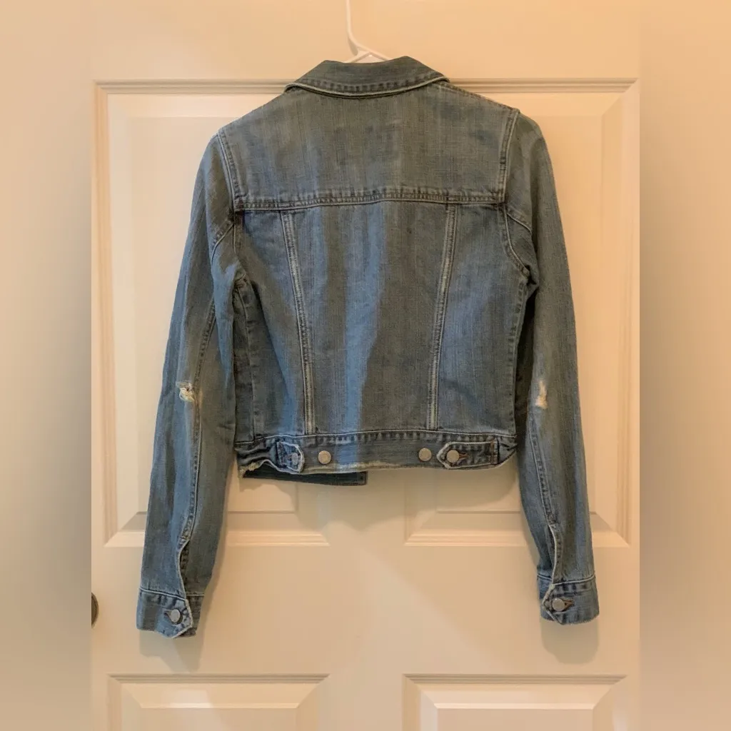 Abercrombie & Fitch Light Blue Jean Jacket.     Size-Small - Image 3