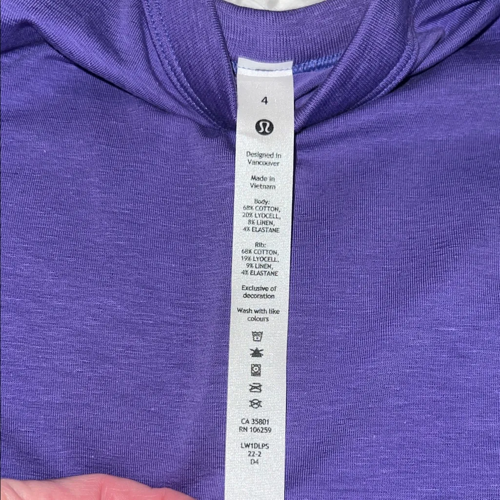 Lululemon Classic-Fit Cotton-Blend Scoop Dress size 4
Charged Indigo - Image 6