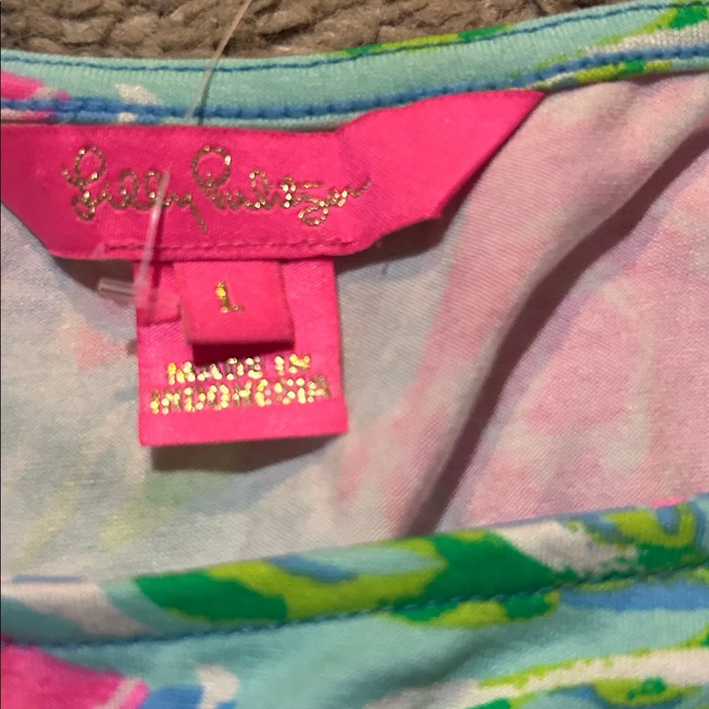 Lilly Pulitzer Kassi wrap dress in the Zanzibar Blue "Blue Bunny Business" print - Image 4