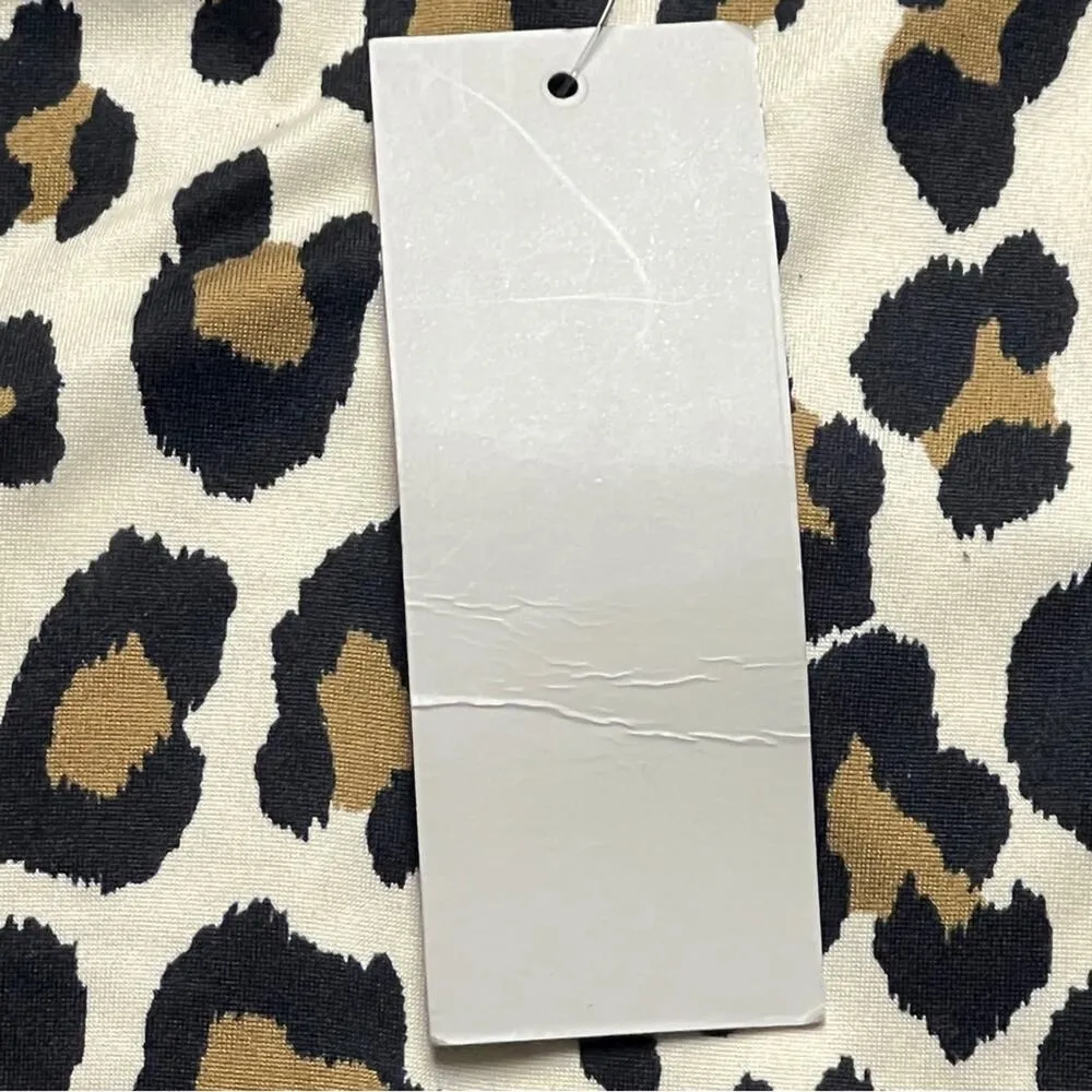 GAZE DTLA Women’s Animal Print Thin Strap Non Adjustable Strap Bodysuit Sz S Brown - Image 14