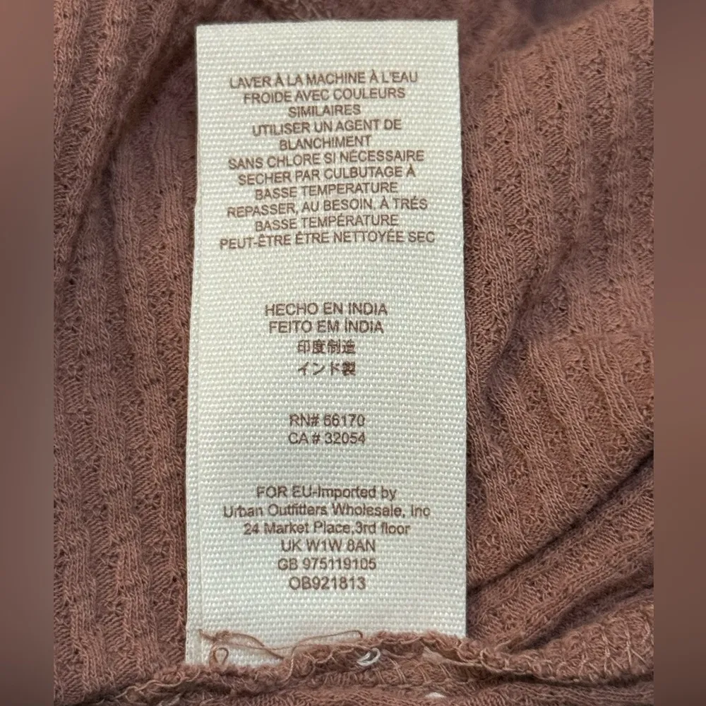 Free people ribbed lace crochet long sleeve top women’s size medium - Image 8