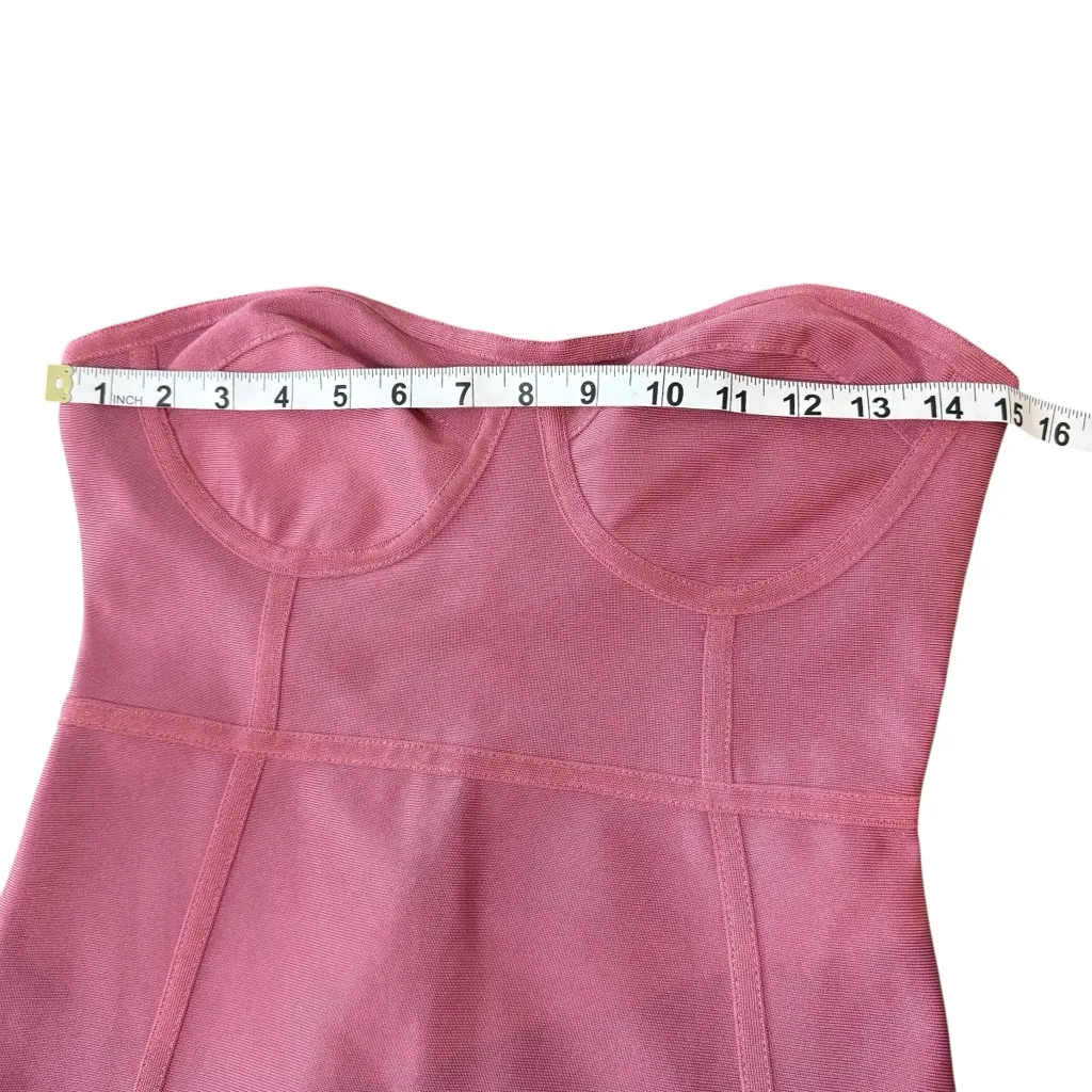 Pretty Little Thing Rose Frill Hem Bandage Midi Dress - SZ‎ 6 - Image 6