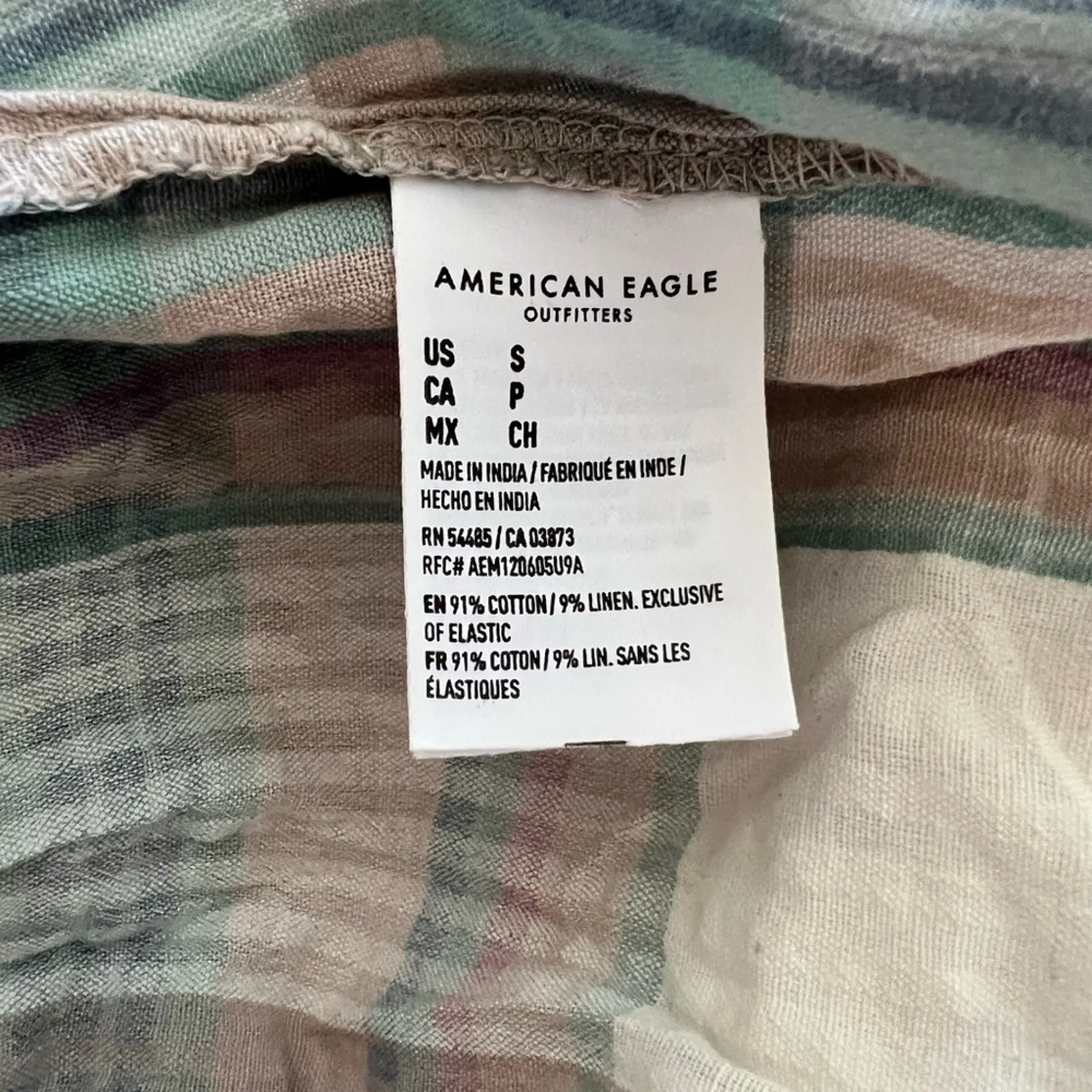American Eagle Plaid Crop Top - Image 2