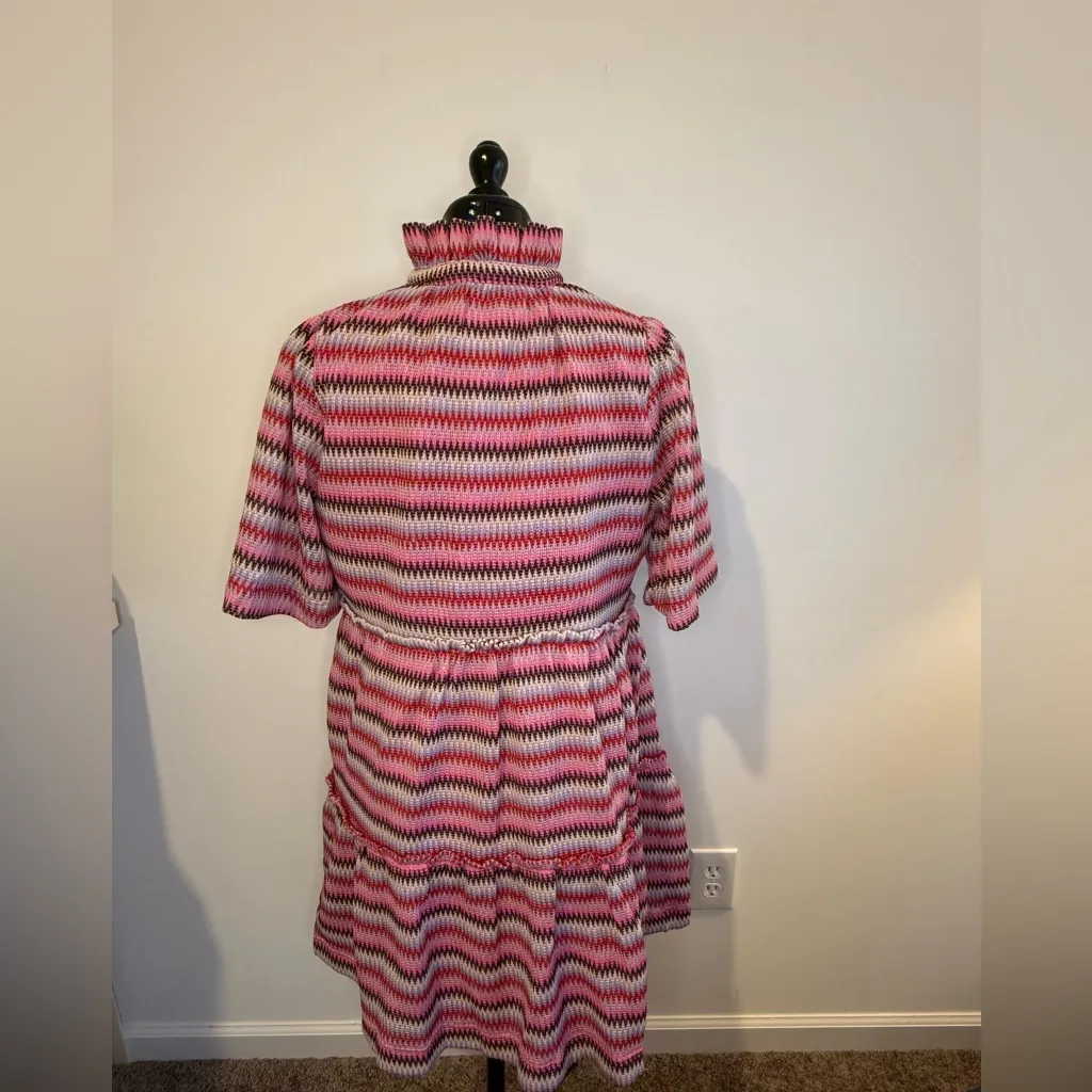 Tuckernuck Pink and White Zigzag Dress - Image 4