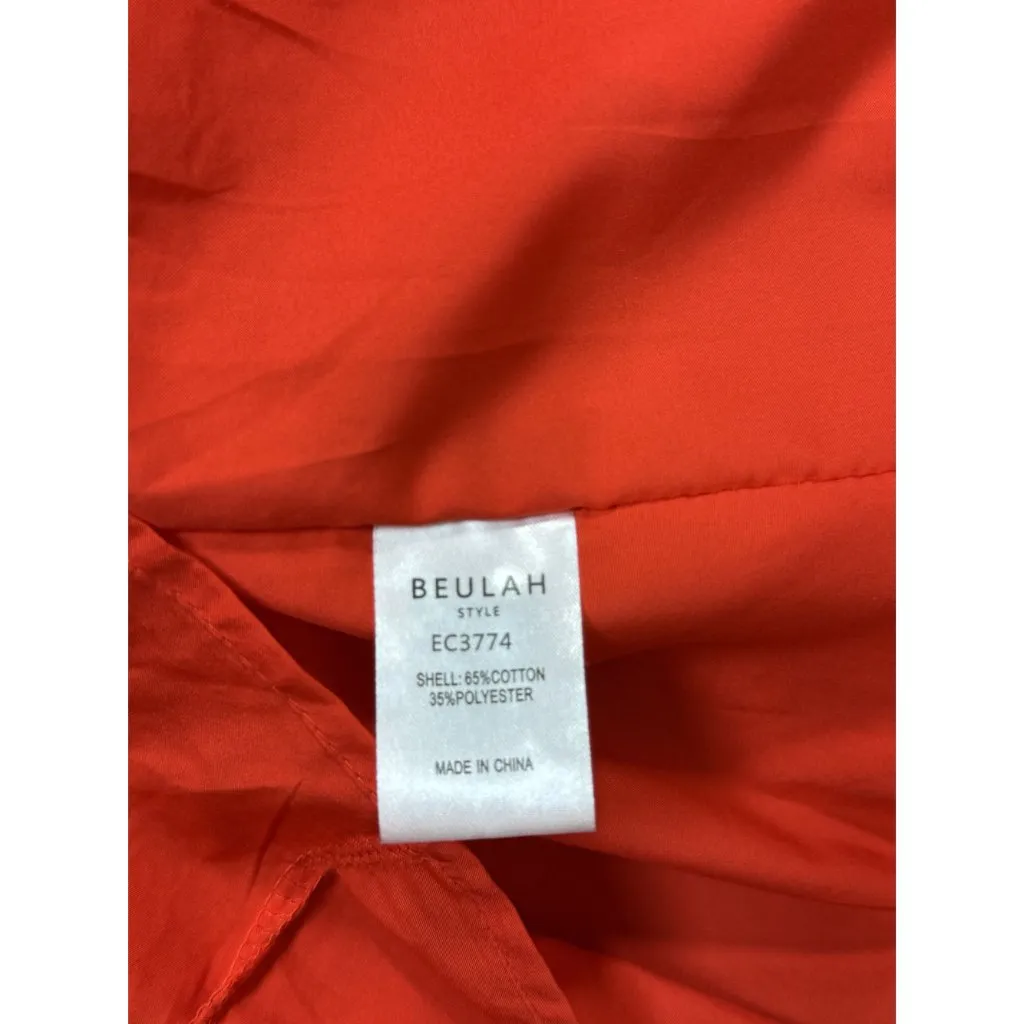 NEW BEULAH STYLE Size M Womens Red Lace Mini Dress Boho Peasant Beach Summer Size M - Image 13