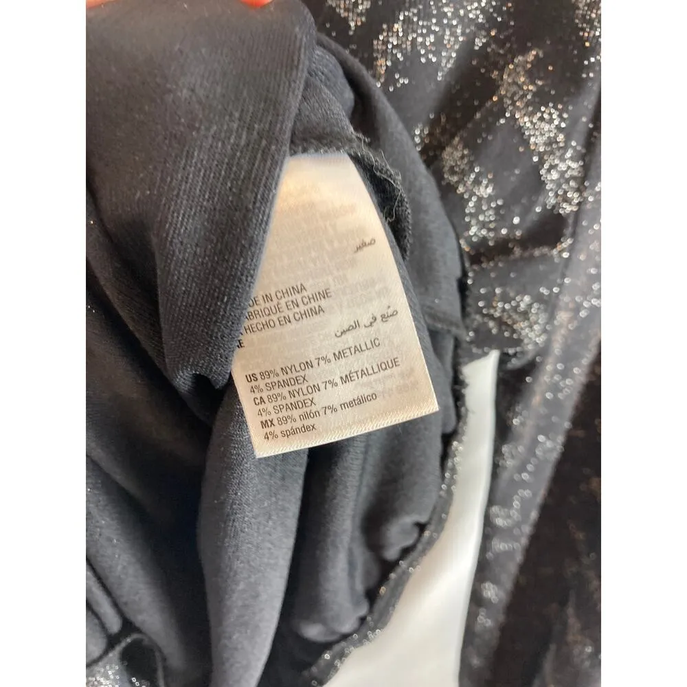 NWT INC International Concepts Sparkle Surplus Top Size Small Black - Image 5