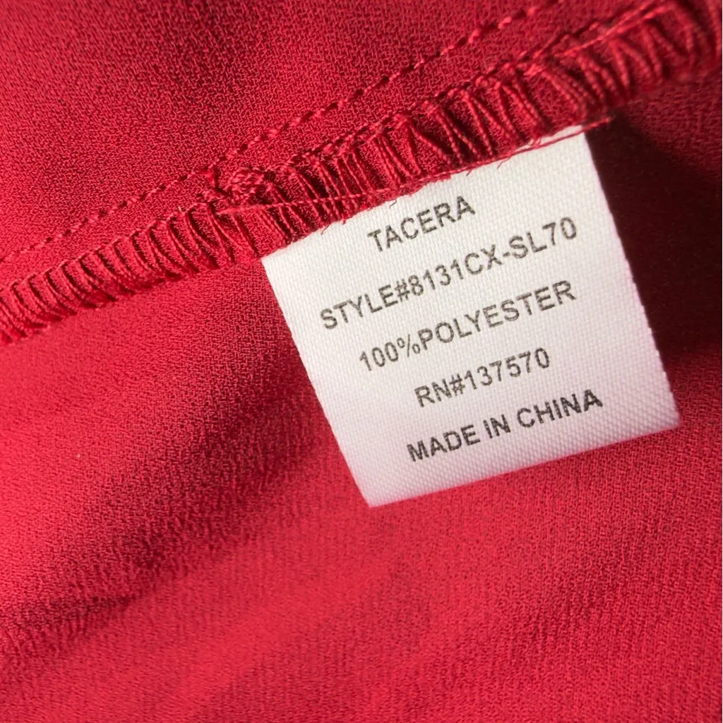 Tacera Woman 3X NWT Roll Tab Top Blouse Tunic Red Of Some Kind - Image 7