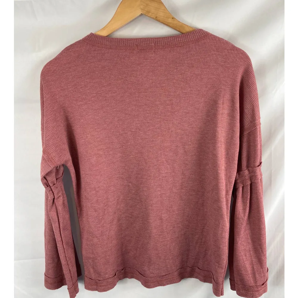 NWOT Baea Bell Sleeve Ribbed Knit Top L Size L - Image 6