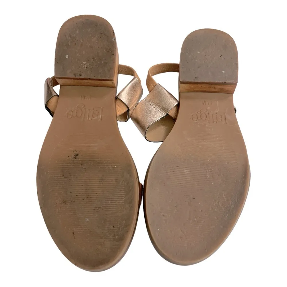 ANTHROPOLOGIE LATIGO slip on heeled strappy leather sandal 8M - Image 5