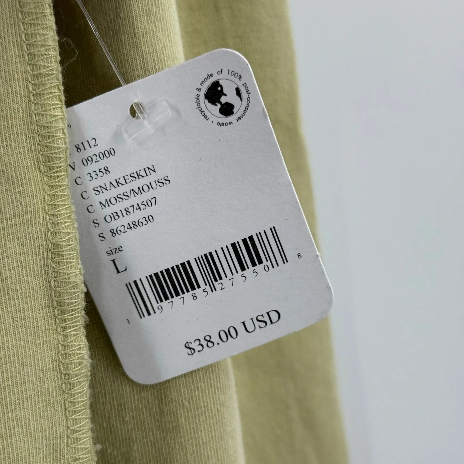 We The Free x Free People Can't Let Go Shirt Size Large Snakeskin Moss NWT Top - Image 5