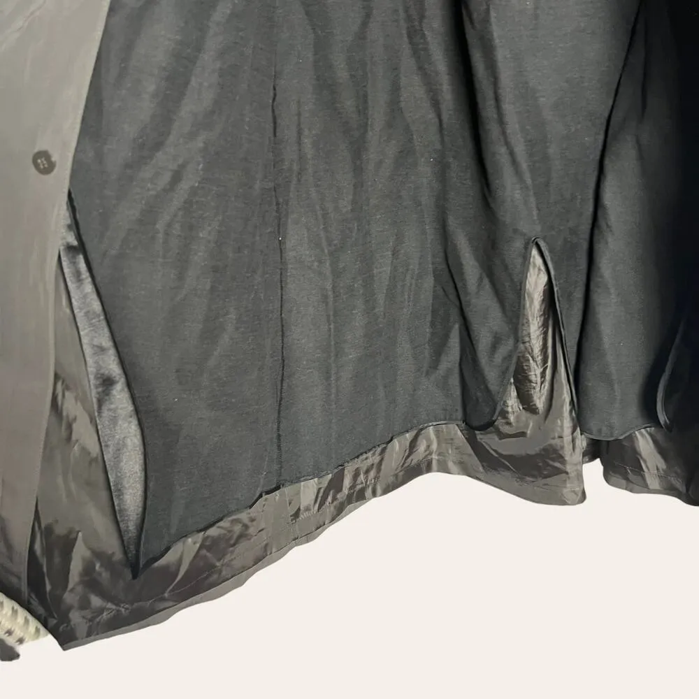 Fleet Street Vintage Women’s Olive Green Long Hooded Trench Rain Coat Size 12P - Image 4