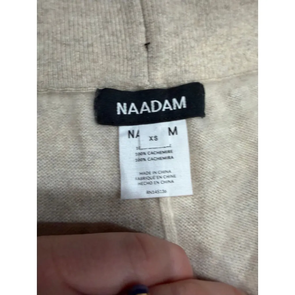 Naadam 100% Cashmere Joggers Sweatpants Women’s XS Cream Oatmeal Lounge Pants - Image 9