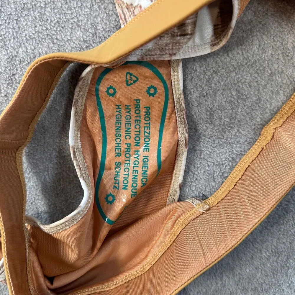 Icon Swim Bikini Bottom Gold Animal Print Women's Large High Rise Cheeky - Image 5