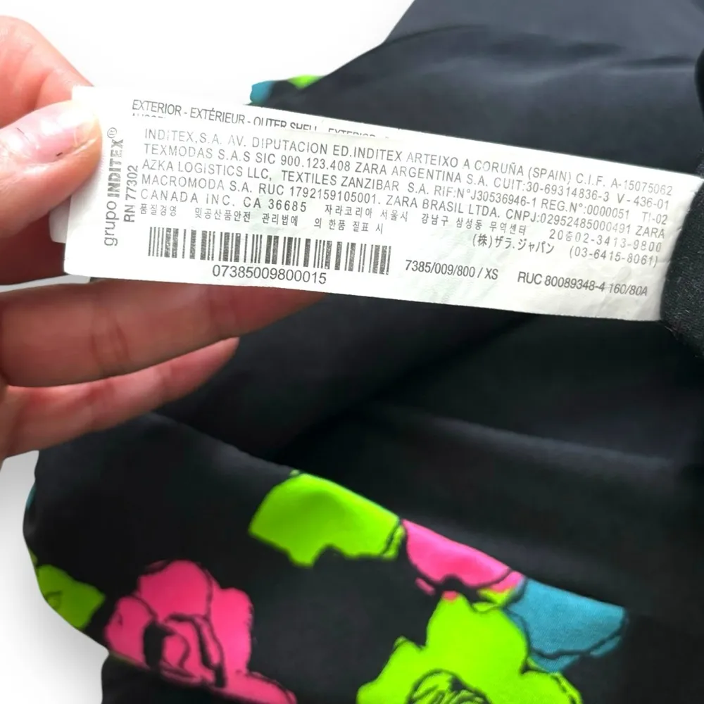 Zara Black Neon Pink Green Fall Winter Spring Body Suit - XSmall - Image 11