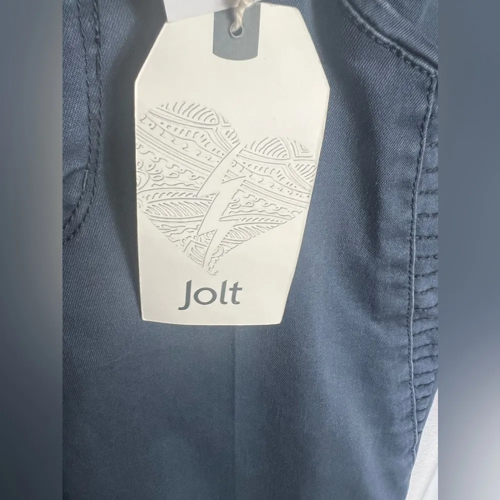 Jolt Juniors Size 3 26w Blue Sateen Ankle Zip Skinny Leg Jeans - Image 5