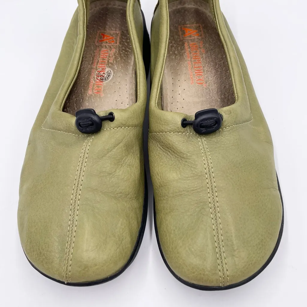 Arcopedico Women's Queen II Slip On Leather Shoes EU Size 41 Olive Green Comfort - Image 6
