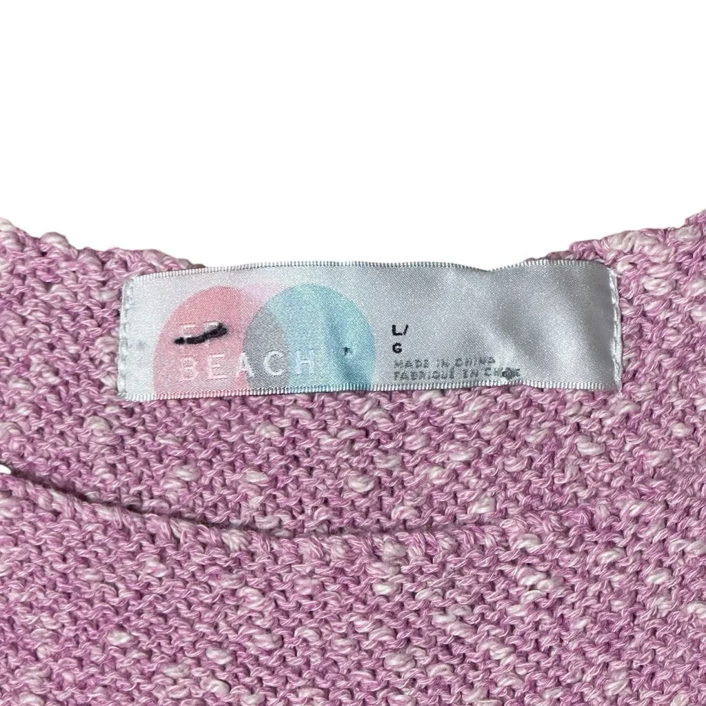 Free People Beach NWOT Womens Pink Declan Sweater Romper LG Relaxed Fit Cotton - Image 4