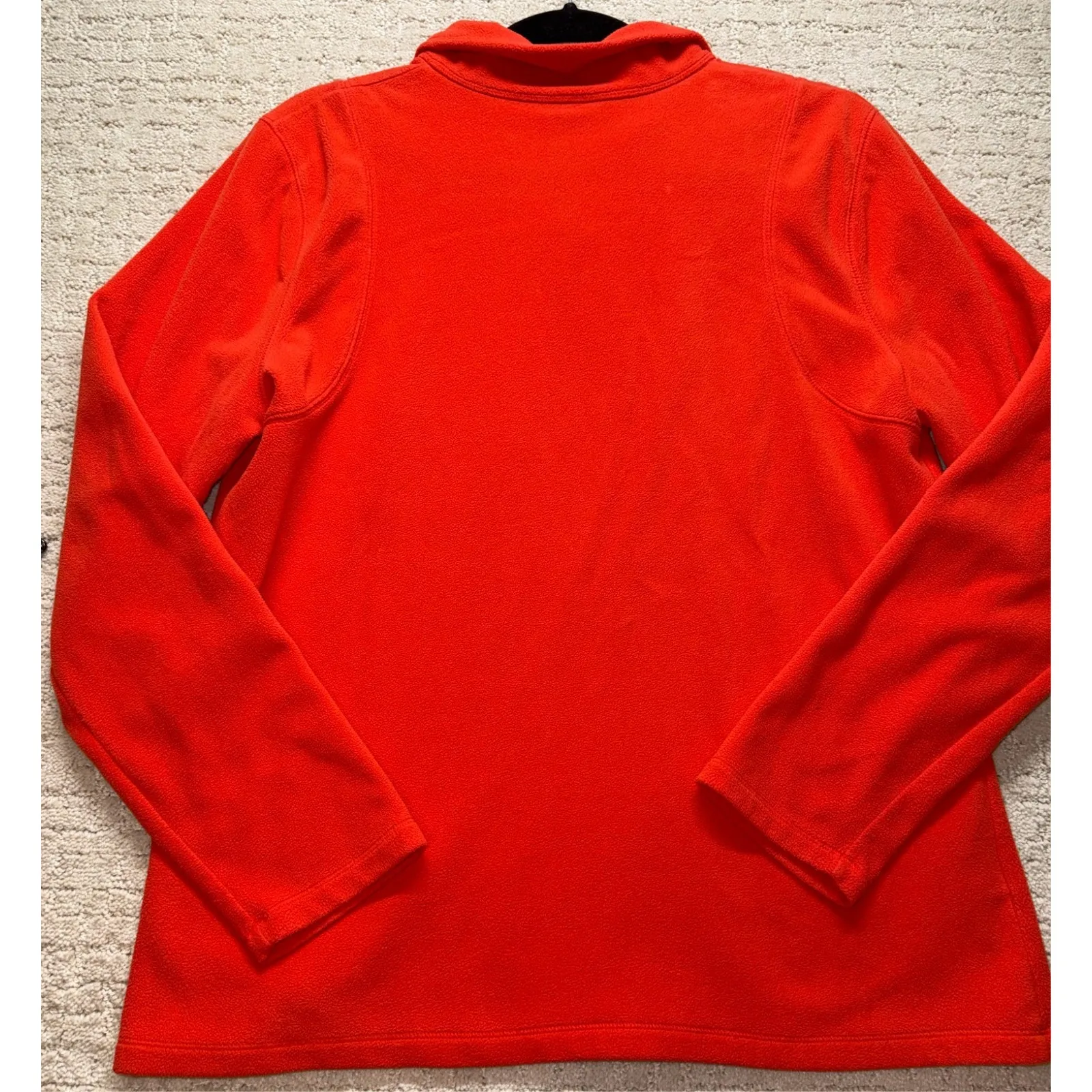 Eddie Bauer Women’s Orange Fleece Pullover Large Warm Casual Outdoor Wear - Image 2