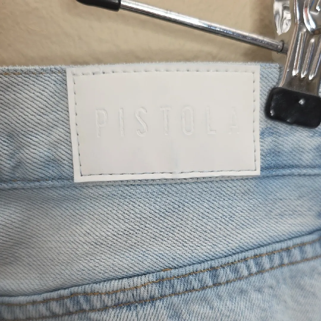 Pistola Jeans Alexa Hi Rise Slim Flare Denim Split / Slit Hem Light Wash Size 30 - Image 7