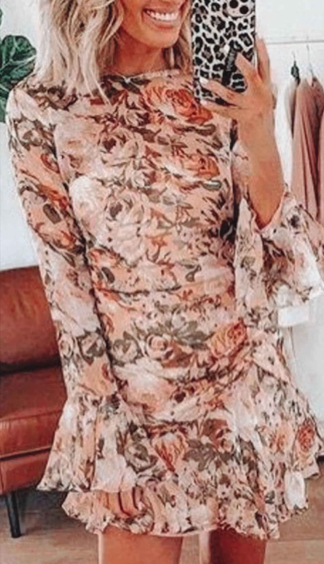 Hello Molly Dark Blue Land Mine Floral Dress - Image 3